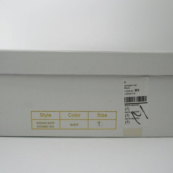 RAYE Women's Sheena Leather Lace Up Mid Calf Boots in Black SZ 7 - Picture 8 of 9